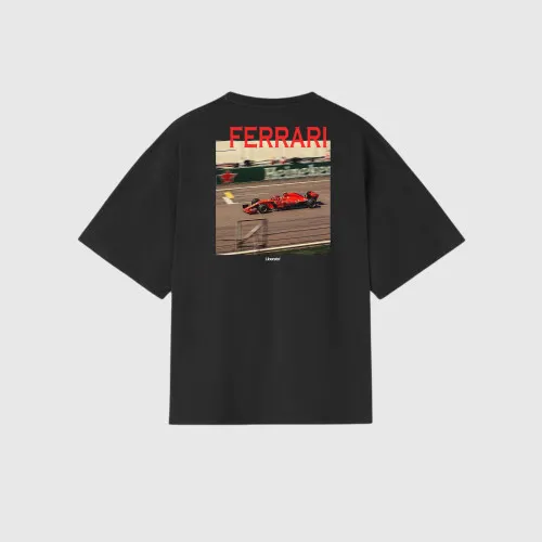 Remera Liberato  Oversize Negra Ferrari