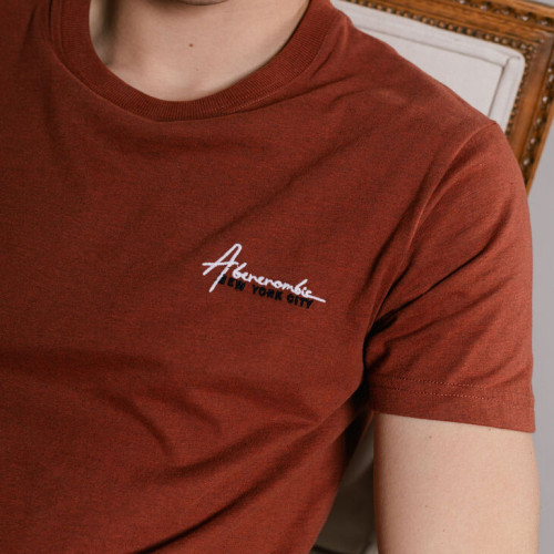 REMERA ABERCROMBIE REGULAR FIT BORDO