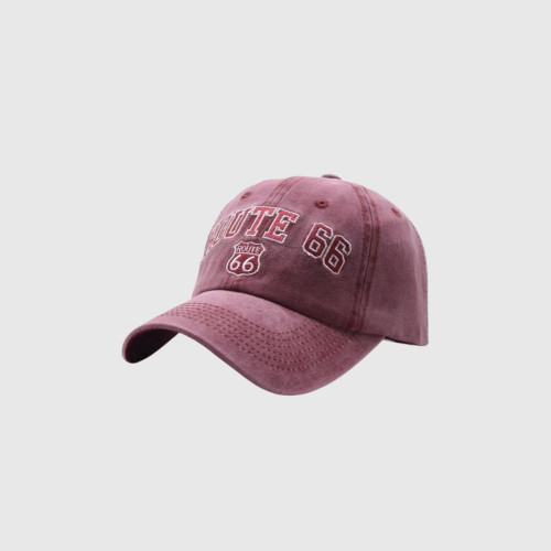 GORRA AH LAVADO BORDO ROUTE 66