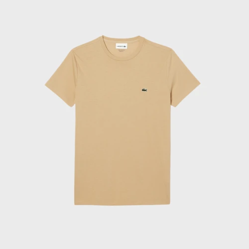 REMERA CUELLO REDONDO LACOSTE BEIGE