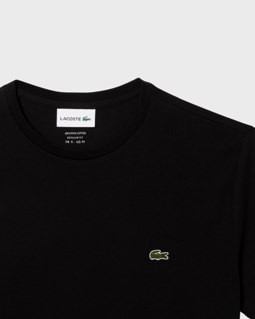 REMERA CUELLO REDONDO LACOSTE NEGRA