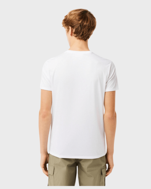 REMERA CUELLO REDONDO LACOSTE BLANCA