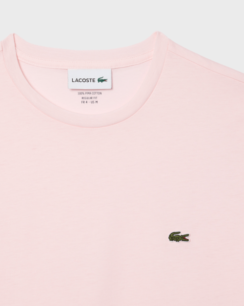 REMERA CUELLO REDONDO LACOSTE ROSADA