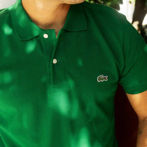 REMERA CUELLO POLO LACOSTE VERDE