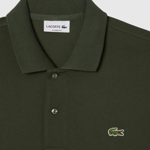 REMERA LACOSTE CUELLO POLO VERDE MUSGO