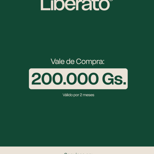 VALE DE COMPRA LIBERATO POR 200.000GS
