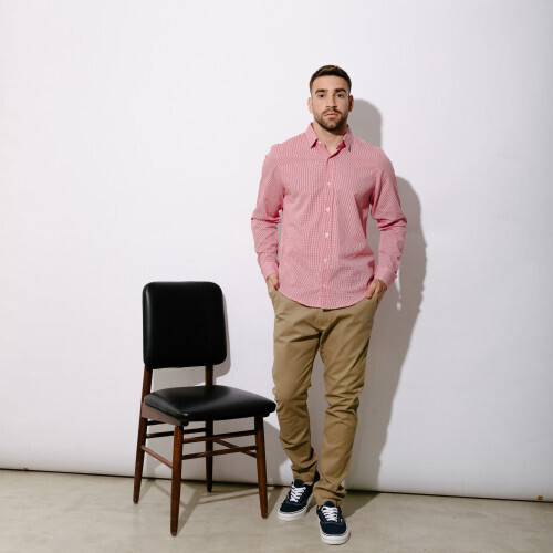 CAMISA LIBERATO BASICS MANGAS LARGAS CUADROS ROJOS