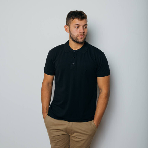 REMERA POLO LIBERATO BASICS NEGRA