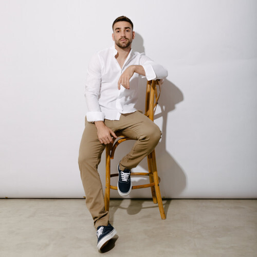 CAMISA LIBERATO BASICS MAO MANGAS LARGAS BLANCA