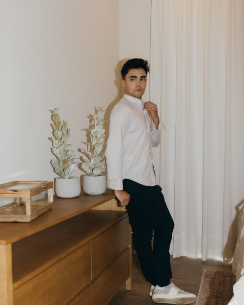 CAMISA LIBERATO BASICS MAO MANGAS LARGAS BLANCA