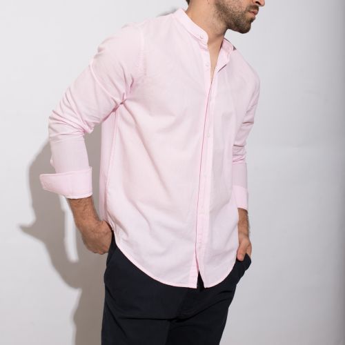 Camisa Liberato Basics Mao Mangas Largas Rosado Rayitas