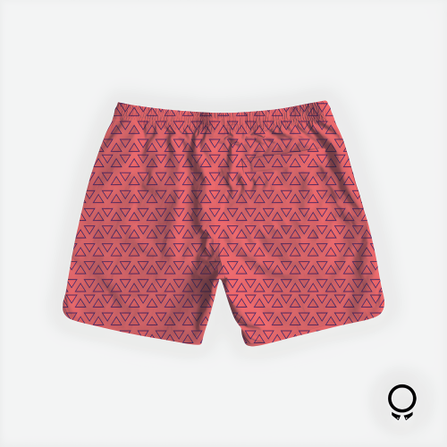 SHORT DE BAÑO LIBERATO BASICS TRIANGULOS ROJOS