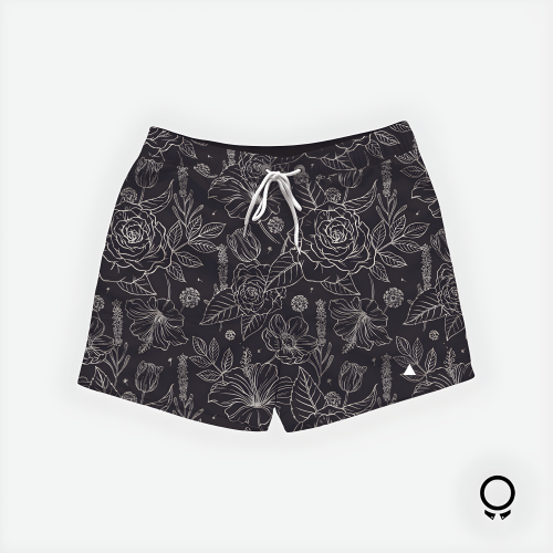 SHORT DE BAÑO LIBERATO BASICS NEGRA ROSA