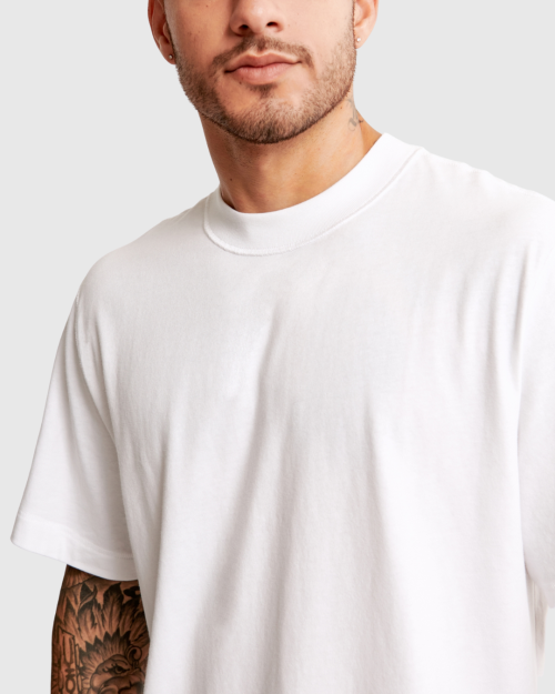 REMERA BOXY FIT PREMIUM 250GSM LIBERATO BASICS MARFIL