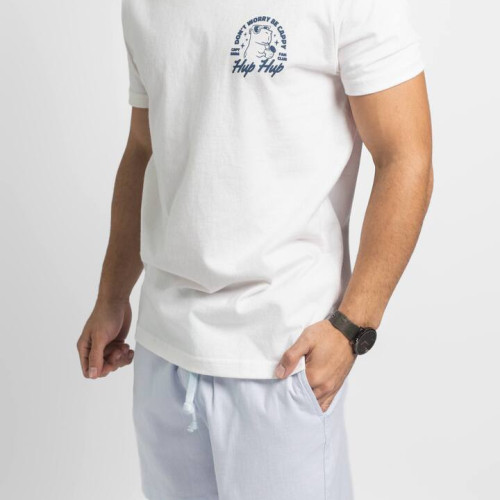 BERMUDA LIBERATO BASICS CON GOMA DE LINO CELESTE