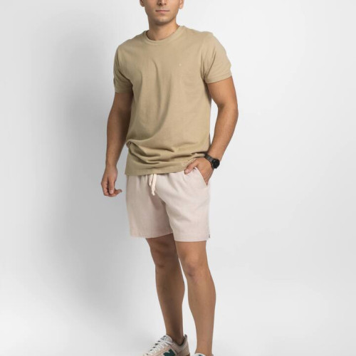 BERMUDA LIBERATO BASICS CON GOMA DE LINO BEIGE