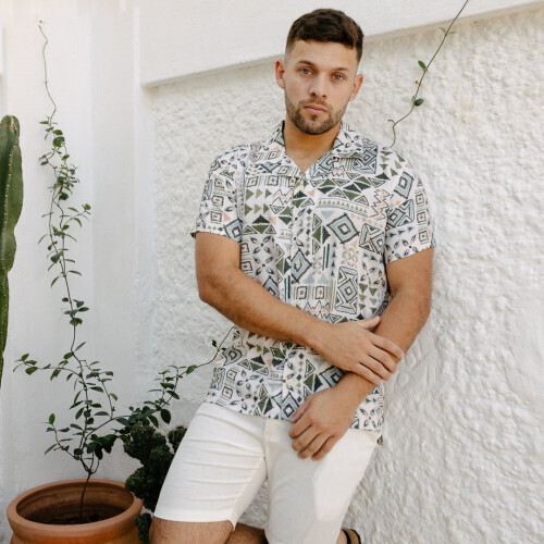 BERMUDA LIBERATO BASICS CHINO DE LINO BLANCO