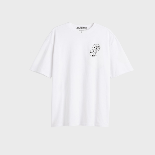REMERA OVERSIZE PREMIUM 250 GSM LIBERATO BASICS  MARFIL  FEELING LUCKY