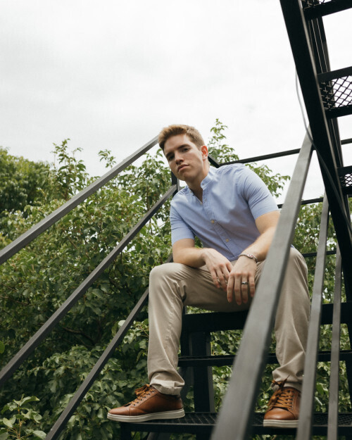 CAMISA LIBERATO BASICS MAO MANGAS CORTAS RAYAS AZULES