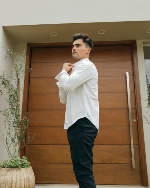 CAMISA LIBERATO BASICS MANGAS LARGAS BLANCA