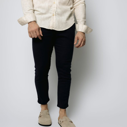 PANTALON DE LINO LIBERATO BASICS CON GOMA AZUL