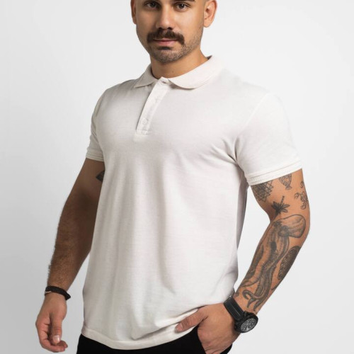 REMERA LIBERATO BASICS CUELLO POLO MARFIL