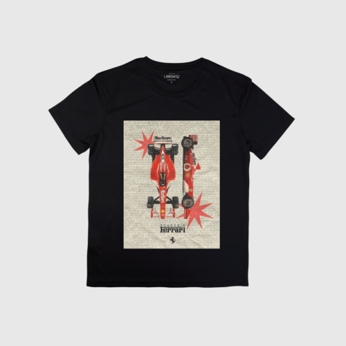 REMERA LIBERATO BASIC REGULAR FIT NEGRA SCUDERIA FERRARI