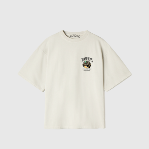 REMERA LIBERATO BASICS OVERSIZE BEIGE CHAMPIONS SAO PAULO