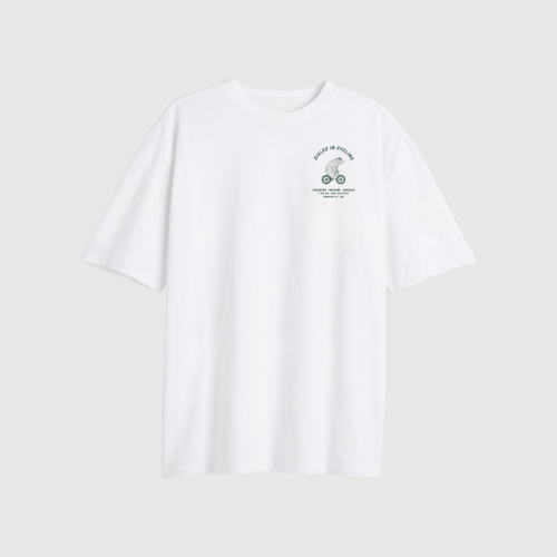 REMERA LIBERATO BASICS OVERSIZE MARFIL DIALED IN CYCLING