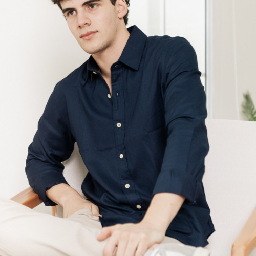 CAMISA LIBERATO BASICS MANGAS LARGAS AZUL FANTASIA