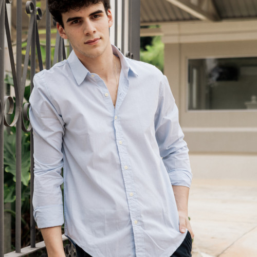 CAMISA LIBERATO BASICS MANGAS LARGAS CELESTE FANTASIA