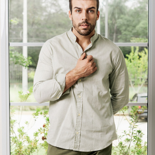CAMISA LIBERATO BASICS MAO MANGAS LARGAS VERDE