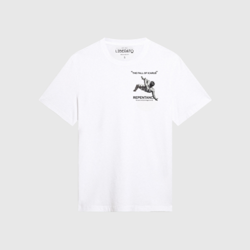 REMERA LIBERATO BASICS REGULAR FIT  MARFIL THE FALL OF ICARUS