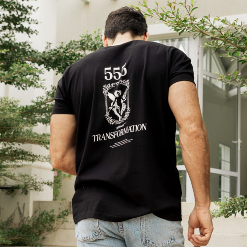 REMERA LIBERATO BASICS REGULAR FIT NEGRA NEON DREAMER