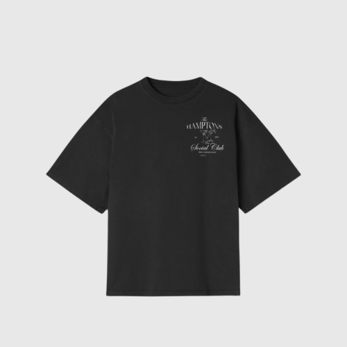 REMERA LIBERATO BASICS OVERSIZE NEGRA THE HAMPTONS SOCIAL CLUB