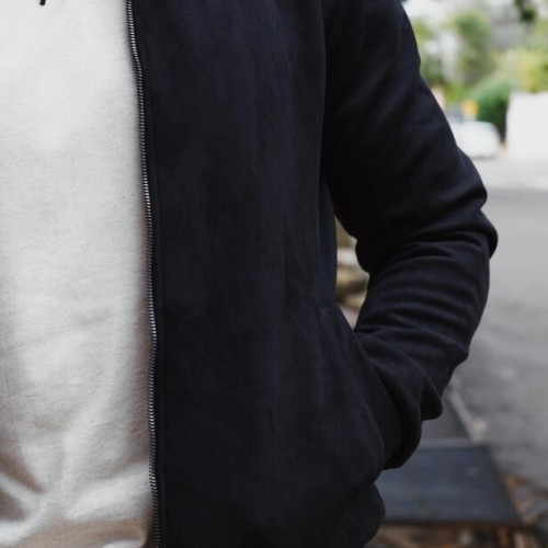 BOMBER JACKET LIBERATO BASICS GAMUZA NEGRA