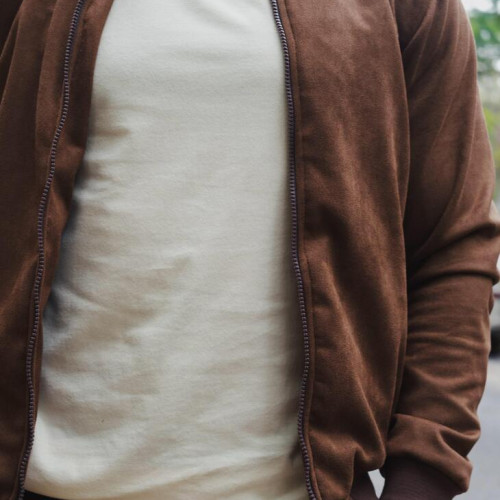 BOMBER JACKET LIBERATO BASICS GAMUZA MARRON