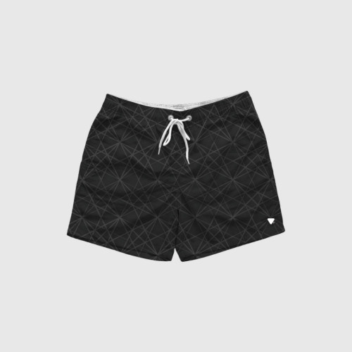 SHORT DE BAÑO LIBERATO GRIS OSCURO GEOMETRICO