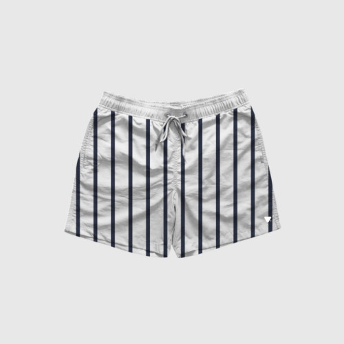 SHORT DE BAÑO LIBERATO BLANCO RAYAS AZULES
