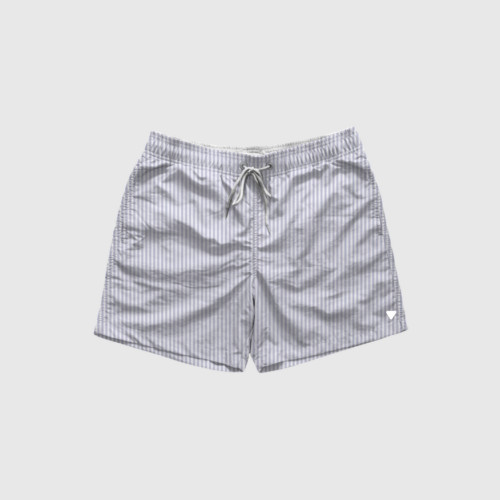 SHORT DE BAÑO LIBERATO BLANCO CON RAYAS LAVANDA