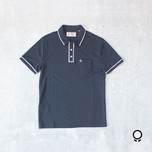 remera polo gris