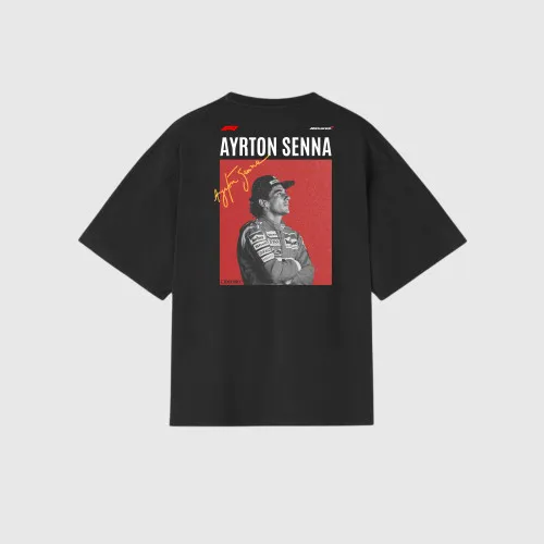 Remera Liberato Oversize Negra Ayrton Senna